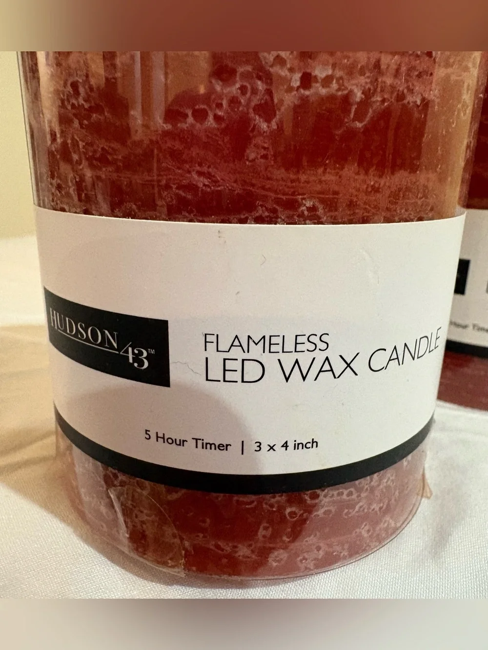 Hudson 43 Red Flameless LED Wax Candle Pair
